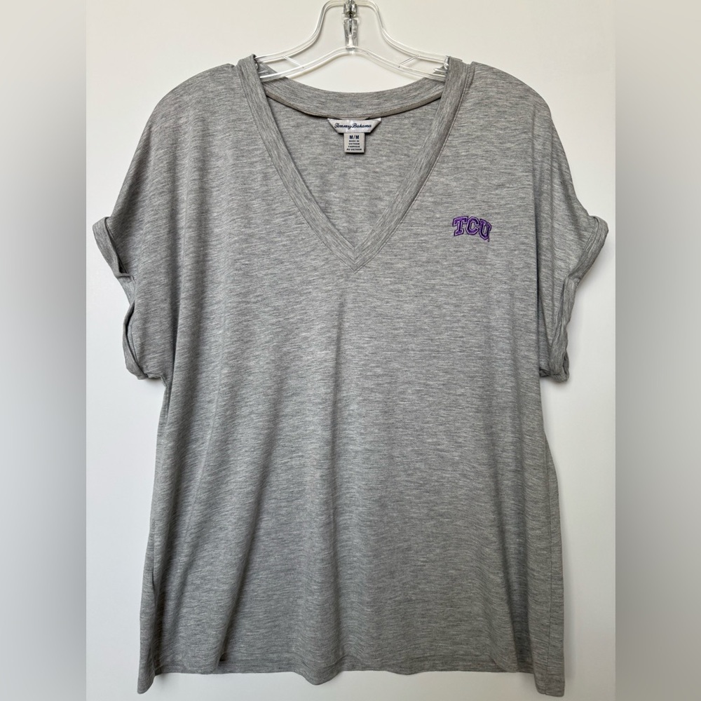 Texas Christian University TCU Horned Frogs Women’s Gray Short Sleeve T-Shirt M